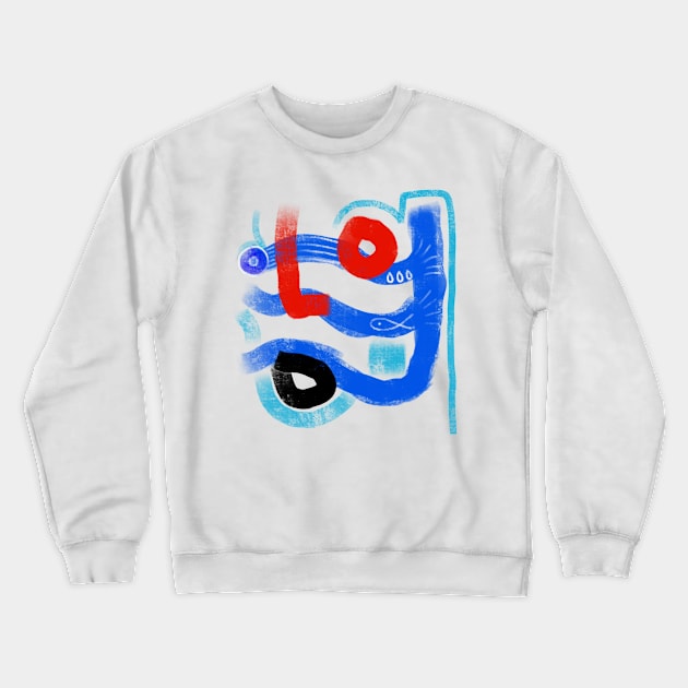 face Crewneck Sweatshirt by Angel Rivas